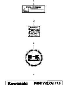 Fh381v-As22 Label Diagram and Parts List for G1332 55AI5GMQ750-WAM Cub Cadet Lawn Mower